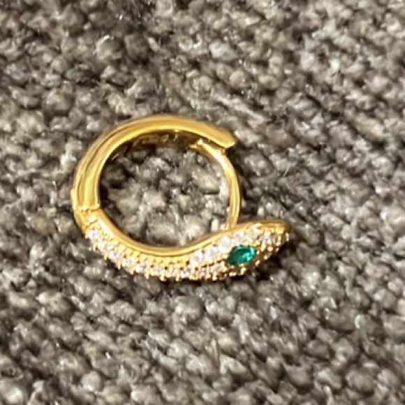 Savvy Cie 18K Over Silver Snake Earrings, New in Original Packaging, Gold Color - Picture 2 of 11